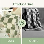 TopikaHome - Tartan Blanket, Soft Thick Blanket for Bed & Sofa 200 x 230cm