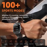 Topika - Smart Watch with Flashlight for Men Women 2.02" HD Bluetooth Calls