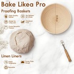 Topika Sourdough Starter Kit for Bread, Baking Supplies with Proofing Basket