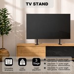 Topika Adjustable Table Top TV Stand with Heavy-Duty double tube Steel Base