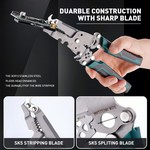 Topika 18 in 1 Folding Wire Stripper Crimper Tool, Electrician wire cutters