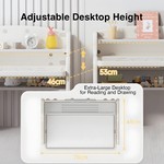 Height Adjustable Ergonomic Kid Study Desk Chair Book Stand Storage Cabinet