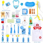 Topika Kids Doctor Kit for Dress-Up, Pretend Clinic Play 35 Pieces