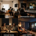 Self-Adhesive Sound Proof Foam Panels, 6/12pcs Acoustic Panels