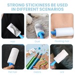 Topika Lint Roller Refills Pet Hair Removal Roller 120x6Sheets 2 handles