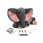 Topika - Crochet Kit For Beginners, Pink-Eared Elephant Crochet Set