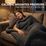 Topika Weighted Blanket for Adults, Breathable Hand-Knit Cotton Blanket