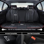 Topika Universal 2 Seats Leather Car Seat Covers Full Set, Front Set,