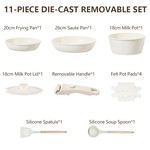 Topika - Nonstick Pots and Pan Set with Detachable Handle Space-Saving