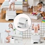 TopikaKids - Step Stool for Toddlers, 2-Step Design, Children's Non-Slip Stool