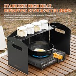 Topika Burner Gas Stove Wind Shield, Portable Folding Wind Deflector