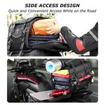 Motocentric 50/60L Waterproof Motorcycle Tail Bag, Rear Seat Travel Luggage