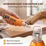 Topika Rechargeable Pet Nail Grinder with LED Light and LCD Screen 6-Speed
