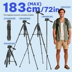 Topika Multifunction Tripod Camera Monopods Extended length 57.5-183cm