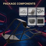 Topika Sim Racing Cockpit With Pedal Adjustable Fits Logitech &Thrustmaster