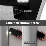 Topika Blackout Curtains, Double Layer Thermal Insulated noise reduction