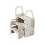 Topika Foldable Toddler Step Stool with Safety Rails, Height Adjustment