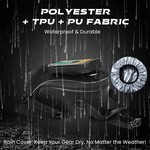 Topika Waterproof Motorcycle Tank Bag with Phone Pocket, Rain Cover, Strap