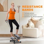 Topika - Stair Stepper with Bands, Mini Stepper for Exercise at Home 120kg