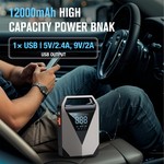Topika 4-In-1 Car Battery Jump Starter With Air Compressor, 1800A Peak, 12V