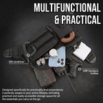 Topika Tactical Chest Bag & Holster Set Durable Water-Resistant Nylon Pack