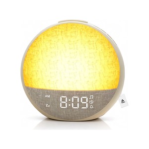 Topika Sunrise Alarm Clock with White Noise, Wake Up Light Speaker