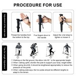 Naturehike Trekking Poles, 5 Sections Telescopic Hiking & Walking Sticks
