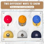 Topika - Hat Hooks For Wall, Cap Hooks And Caps Hanger Set, 16 Pcs