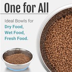 Topika Stainless Steel Dog Bowl with Non-Slip Silicone Base, 21cm Big Bowl