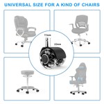 Topika - Office Chair Caster Wheels,Desk Chair Wheels Quiet, Universal Fit