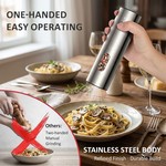 Topika - Electric Salt And Pepper Grinder Set, Rechargeable Stainless Steel