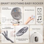 Topika Grey Electric Baby Swing Rocker Chair with 5 Speeds & Remote Control
