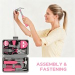 Topika 24 Pcs Household Tool Kit Set - Compact Hand Tool Box for Home DIY