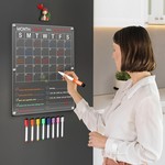 Topika - Acrylic Magnetic Fridge Calendar With 8 Colour Markers