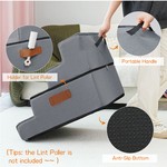 TopikaPet - 4/3-Stair Dog Foam Stairs for Small Dogs, Slip-Resistant