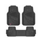 Topika 3pcs PVC Car Mats, Trim-To-Fit Floor Mats For Cars, Trucks And SUVs