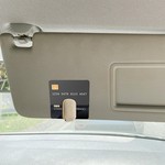 Topika 2 Packs Magnetic Leather Sunglasses&Card Holders for Car Visor