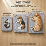 Topika Waterproof Large Dog Bed, Orthopaedic Crate Mat with Plush Cover