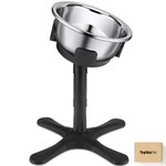 Topika Adjustable Raised Dog Bowl Stand with 3 Heights & Steel Bowl