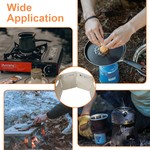Topika Camping Stove Windscreen Folding 4 Plates Gas Stove Windshield