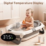 Topika Foldable Baby Bathtub, Portable Bath Kit with Net, Bucket & Scoop
