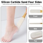 TopikaHome - Foot Pumice Stone with Handle, Double-Sided Scrub for Calluses