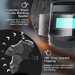 Topika Auto Darken Welding Helmet with Light, Heat-Resistant Shield for Men
