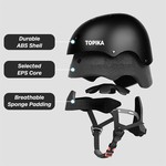 TopikaKids-7 Piece Roller Skates Protective Gear Helmet, Knee, Elbows for Kids