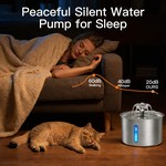 Topika Automatic Cat Water Fountain Stainless Steel - 3L