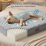 Topika Waterproof Large Dog Bed, Orthopaedic Crate Mat with Plush Cover