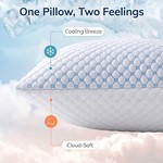 Topika - Shredded Memory Foam Pillow for Side Back And Stomach Sleepers