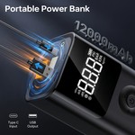 Topika 4-In-1 Battery Starter, Car Battery Jump Starter With Air Compressor