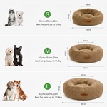 Topika Calming Plush Donut Pet Bed for Small and Medium Dogs