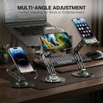 Topika Foldable Phone Stand, Flexible Adjustable Arms, Non-slip Pads